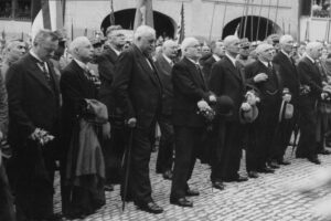 Bundesräte Obrecht, Motta, Etter, Minger, Baumann und Wetter