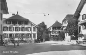 1950: Noch mit Stöckli und Klingler-Brunnen