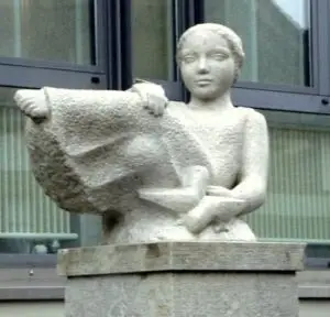 1959: Einweihung "Tübelibrunne-Figur", gestiftet von Emil Balmer